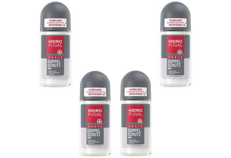 Hidrofugal Deo-Roller HIDROFUGAL MEN DOPPEL SCHUTZ 4 x 50ml, Set, 4-tlg. von Hidrofugal