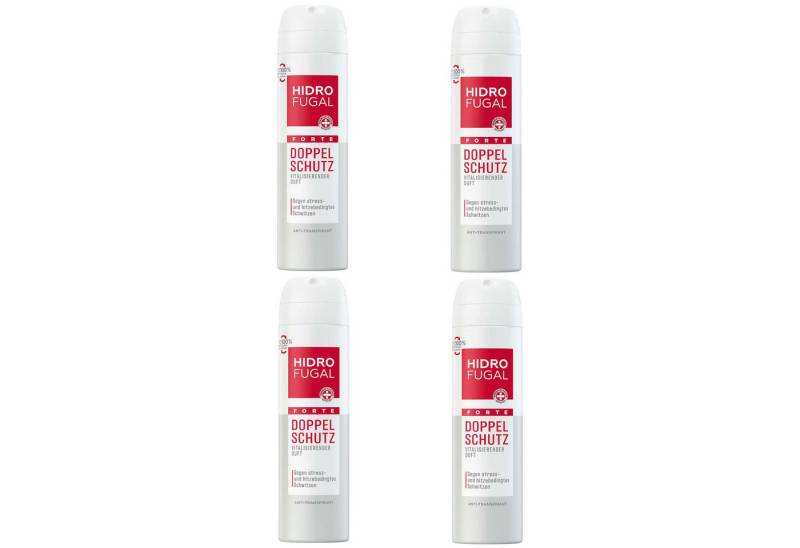 Hidrofugal Deo-Spray Forte Doppelschutz Anti-Transpirant 2-fach Schutz 4 x 150ml, Set, 4-tlg., mit 48H Trockenschutz von Hidrofugal