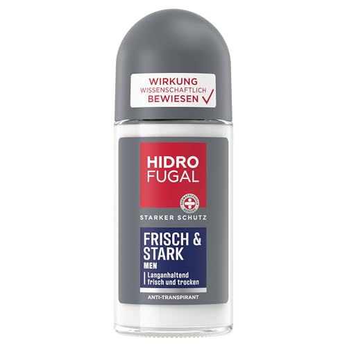 Hidrofugal MEN FRISCH & STARK Roll-on, starker Antitranspirant Schutz mit erfrischendem Duft, langanhaltendes Deo für Männer ohne Ethylalkohol (50 ml) von Hidrofugal