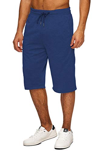 Hidyliu Herren 3/4-Shorts mit elastischem Taillenbund und Kordelzug, für den Sommer, lässig, kurze Hose mit Taschen - - Klein von Hidyliu