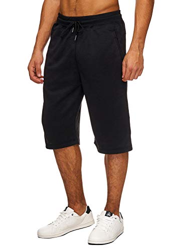 Hidyliu Herren 3/4-Shorts mit elastischem Taillenbund und Kordelzug, für den Sommer, lässig, kurze Hose mit Taschen - - X-Groß von Hidyliu