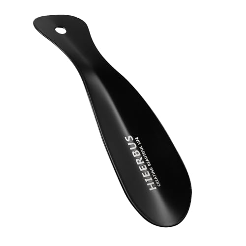 HIEERBUS Schuhlöffel Edelstahl (19cm) Shoehorn- Mini Kurz Schuhanzieher Ideal für Reisen - Mann, Frauen, Kinder, Senioren von HIEERBUS