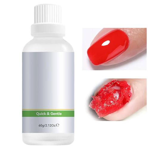 Hiemible Gel Nagellackentferner,60ml Acryl Nagelkleber Reiniger | Nagelpflege Für Maniküre Pediküre Zu Hause Unterwegs Im Salon Für Frauen von Hiemible