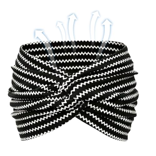 Hiemible Haarbänder Boho - Gedrehtes Turban Design Haarband | Stilvolle Atmungsaktive Kopfbekleidung für Frauen Hochzeitsfeiern Läuferinnen Musikfestivals Yoga Freizeitmode Begeisterte Radfahren von Hiemible