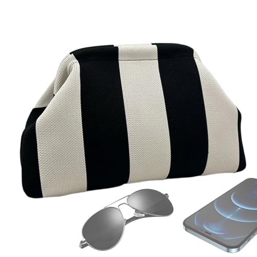 Hiemible Häkel Clutch - Knödeltasche | Leichte Clutch Geldbörse Für Abend Freizeit Hochzeit Reiseaccessoire von Hiemible