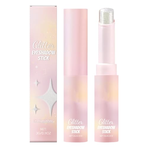 Hiemible Schimmer Lidschatten Stift,Highlighter Stift Kristall Glanz Lidschatten | Schminken Für Empfindliche Und Trockene Haut von Hiemible