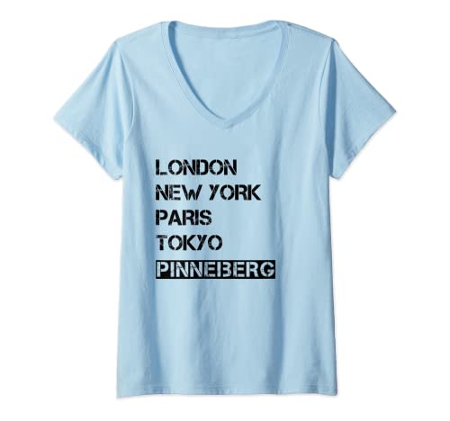 Damen Meine Stadt! Geburtsort & Heimatliebe Pinneberg T-Shirt mit V-Ausschnitt Damen Meine Stadt! Geburtsort & Heimatliebe Pinneberg T-Shirt mit V-Ausschnitt von Hier lebe ich! Stadt & Heimat Pinneberg