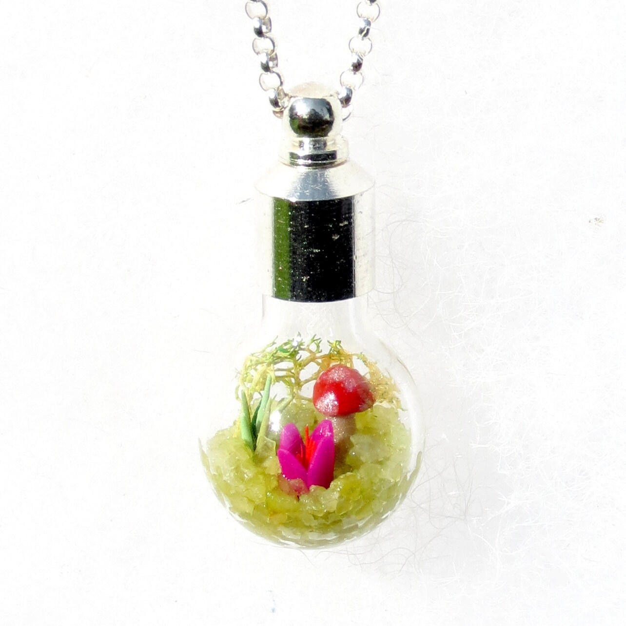 Natur Halskette, Lost World Mini Terrarium Halskette Für Frühling | Glühbirne, Brautjungfern Geschenk Natur Halskette, Lost World Mini Terrarium Halskette Für Frühling | Glühbirne, Brautjungfern Geschenk von Hieropice