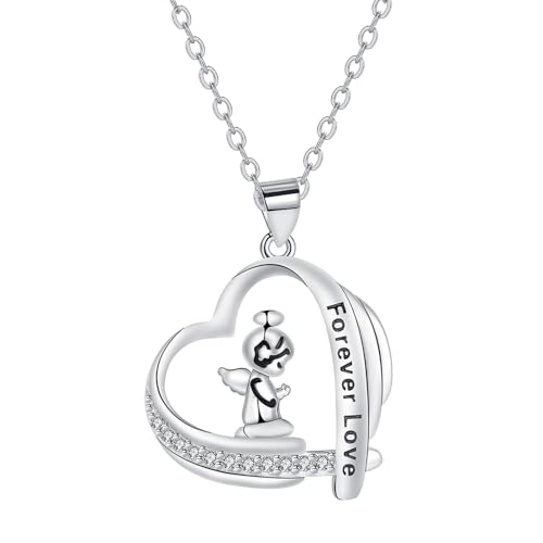 Hifeeled Engel Kette Damen 925 Sterling Silber Halskette mit Herz Anhänger für Frauen Original Schmuck Geschenke Hifeeled Engel Kette Damen 925 Sterling Silber Halskette mit Herz Anhänger für Frauen Original Schmuck Geschenke von Hifeeled