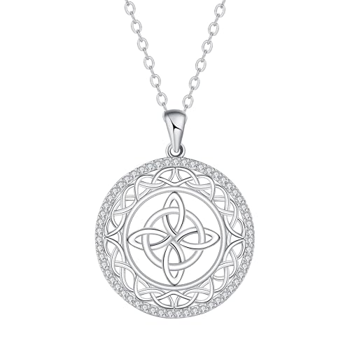 Hifeeled Keltischer Knoten Kette Damen 925 Sterling Silber Anhänger Halskette mit Hypoallergen Verstellbar Ketten |45cm+5| Original für Frauen Schmuck Geschenk Hifeeled Keltischer Knoten Kette Damen 925 Sterling Silber Anhänger Halskette mit Hypoallergen Verstellbar Ketten |45cm+5| Original für Frauen Schmuck Geschenk von Hifeeled