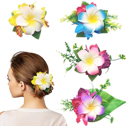 HIFOT 4 Stücke Bunte Haarspangen Damen, Hawaii Blume Haarklammern Mädchen, Frangipani Haarschmuck Blumen Haarklammer Groß Haarclips Kinder Haarschmuck für Frauen Party Haarstyling Haarnadeln Hochzeit HIFOT 4 Stücke Bunte Haarspangen Damen, Hawaii Blume Haarklammern Mädchen, Frangipani Haarschmuck Blumen Haarklammer Groß Haarclips Kinder Haarschmuck für Frauen Party Haarstyling Haarnadeln Hochzeit von Hifot