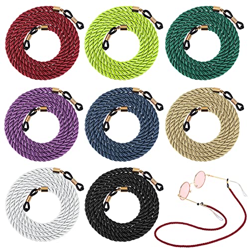 Hifot 8 Stück Brillenband, Mehrfarbig Brillenbänder Sonnenbrillen Kette Brillenschnur Kettenband, Brillenhalter Lanyard Brillenband Brillenkette für Damen Herren Kinder von Hifot