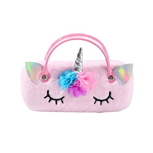 Hifot Plüsch Einhorn Brillenetui Hardcase, Sonnenbrille Brillenbox Tragbare Brillenetui für Kinder von Hifot