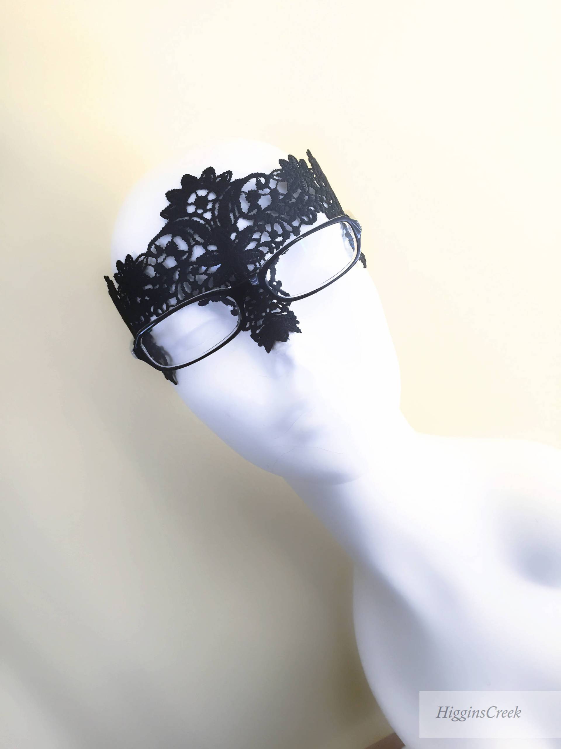 Brillen Masquerade Maske - Womens Black Lace von HigginsCreek