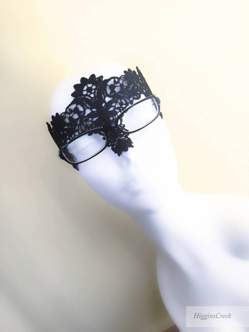 Brillen Masquerade Maske - Womens Black Lace von HigginsCreek