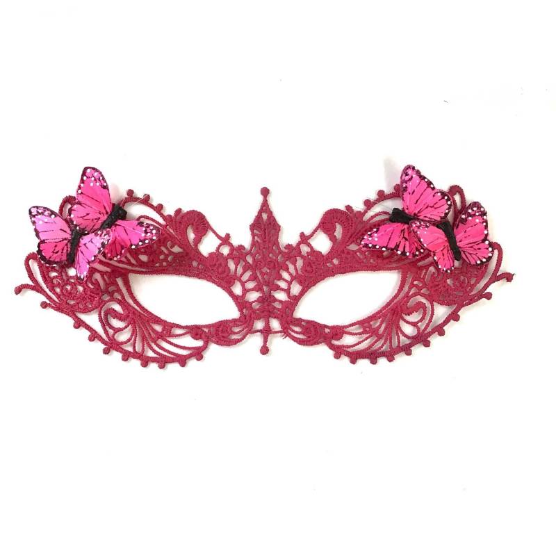 Mädchen Pink Schmetterling Spitze Maske Für Kinder Party von HigginsCreek