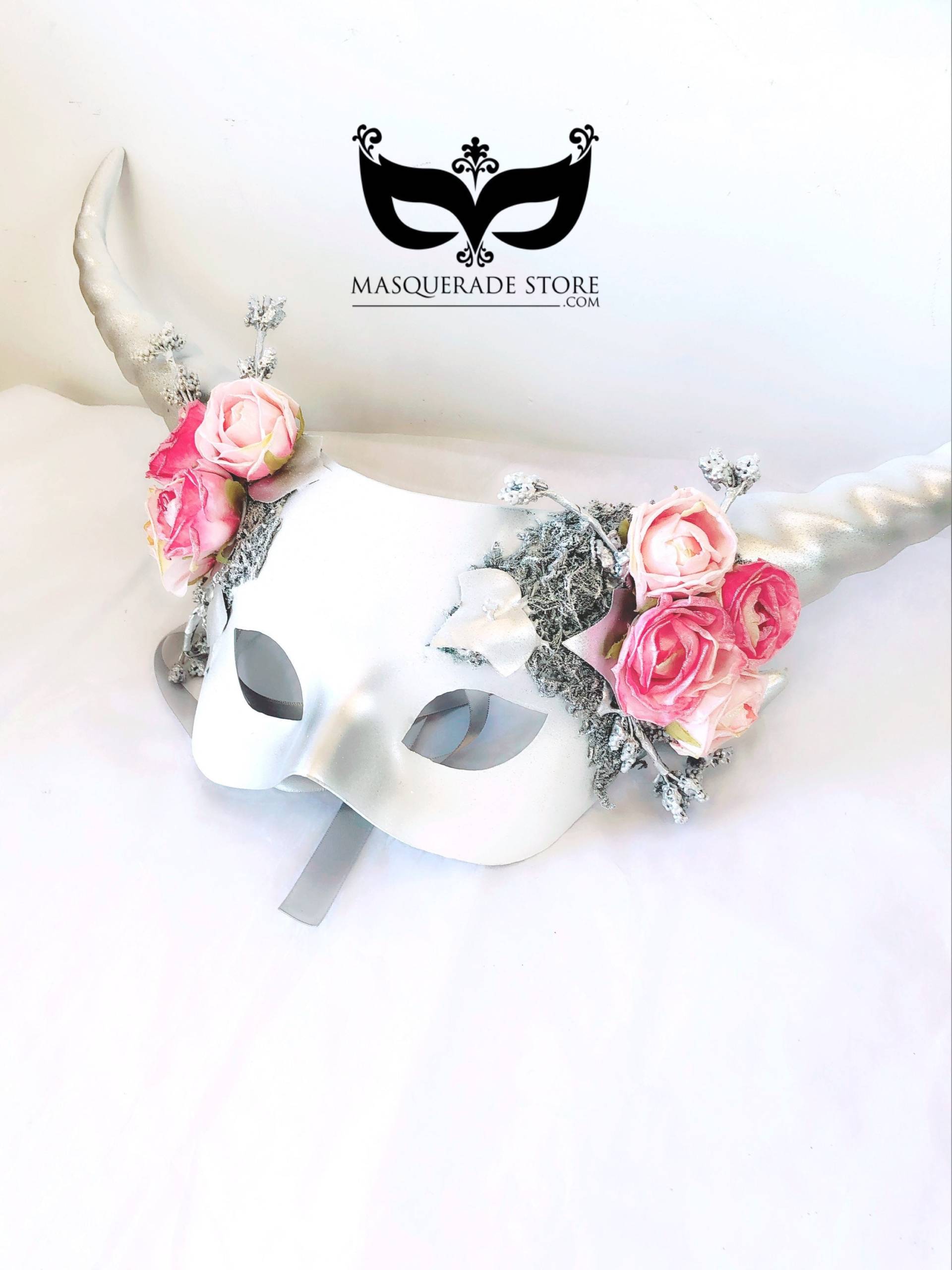 Maskerade Masken Waldkreatur Maske Frauen Mit Hörnern, Fabelwesen Masken, Halloween von HigginsCreek