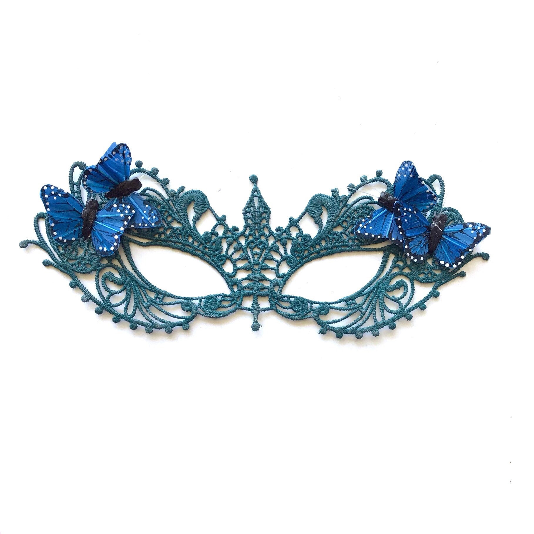 Womens Teal Schmetterling Maske - Maskerade Party, Abschlussball, Hochzeit Masken von HigginsCreek