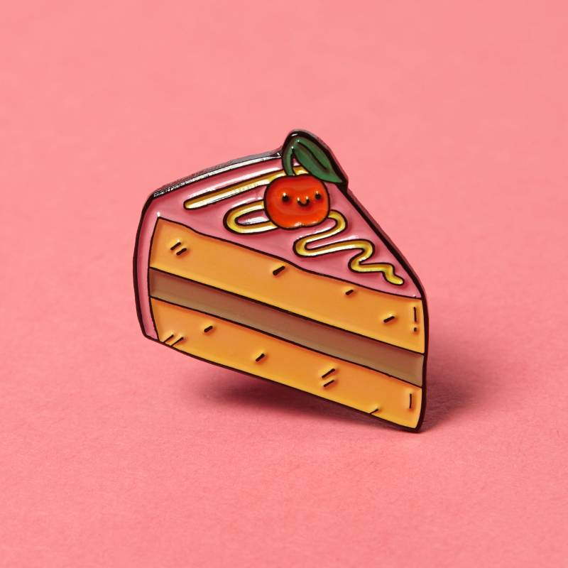 Kirsch Kuchen Emaille Anstecker - Süße Dessert Brosche Süßer Für Jacke, Tasche Oder Hut Geschenk Feinschmecker Und Back Enthusiasten von Higglebees