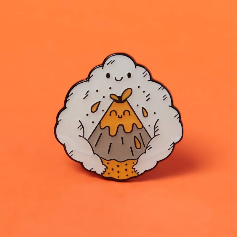 Vulkan Emaille Pin - Von Vulkanausbruch Inspirierte Brosche Natur Für Jacke, Tasche Oder Hut Geschenk Geologie Liebhaber Und Abenteurer von Higglebees