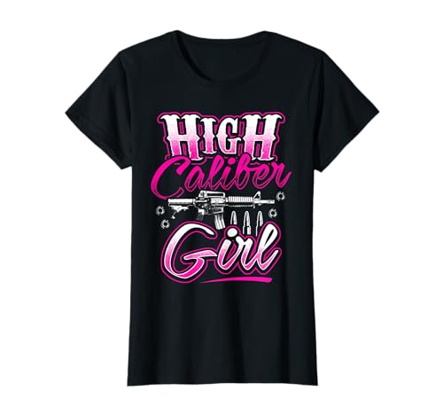 Shoot Like A Girl Gun Range T-Shirt mit hohem Kaliber T-Shirt Shoot Like A Girl Gun Range T-Shirt mit hohem Kaliber T-Shirt von High Caliber Girl Gun Range Shirt