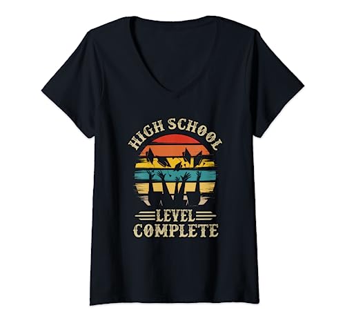 Damen Geschenk High School Diplom High School Graduation High School T-Shirt mit V-Ausschnitt Damen Geschenk High School Diplom High School Graduation High School T-Shirt mit V-Ausschnitt von High School Graduation Regalo Diploma Liceo