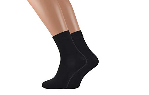 HighClassStyle 10 Paar hochwertige und bequeme Herren Business Strümpfe Jungen Baumwolle Socken Schwarz Gr. 40-46 A.900 (42-46) von HighClassStyle