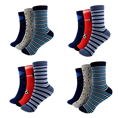 HighClassStyle Jungen Thermo Socken Warme Kinder Strümpfe Baumwolle Gr. 23-38 Bunt 6 Paar A.TJK01 (23-26, TJK01) von HighClassStyle