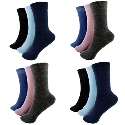 HighClassStyle Sleques Frauen Socken 10er Pack Hochwertige Baumwolle Damen Socken Mädchen Freizeit Strümpfe ohne Gummi Art.60. 35-42 (39-42, UNI DE-601) von HighClassStyle