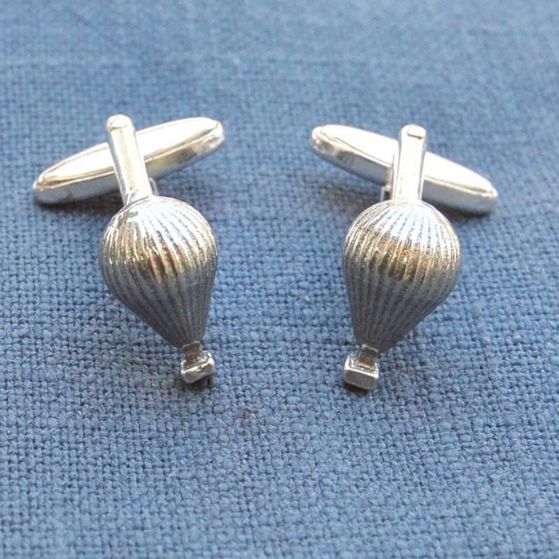 Heißluftballon Manschettenknöpfe, Hochzeits Handgefertigt Aus Feinem Zinn Von William Sturt von HighCountryPewter