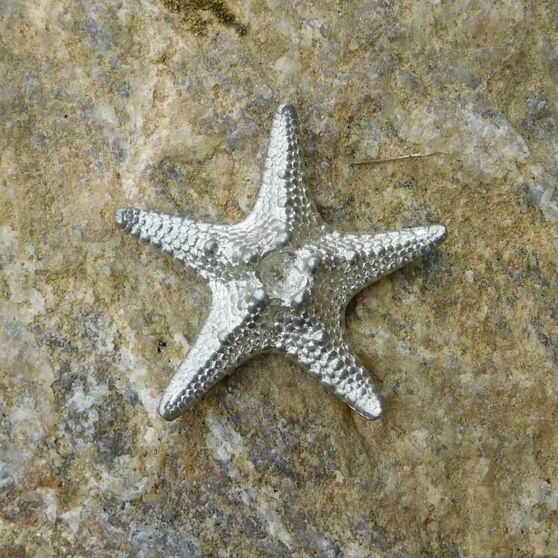 Seestern-Brosche, Handgemachter Schmuck, Aus Deutschem Zinn von HighCountryPewter