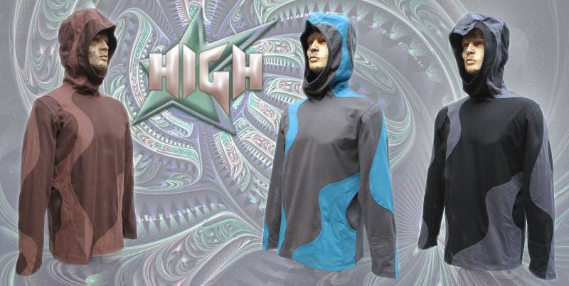 Labyrinth Pullover ~ Herren Psytrance Psychedelic Festival Hoodie Sweatshirt von HighTribe