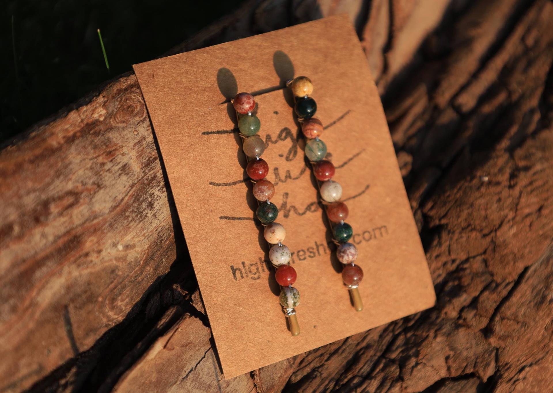 Ozean Jaspis Perlen Bobby Pins Ozean Jaspis Perlen Bobby Pins von HighWireShop