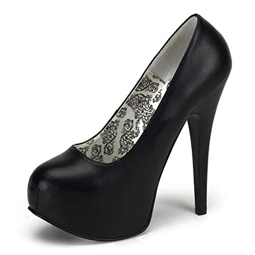 Bordello Plateau-Pumps Teeze-06 Mattschwarz Gr. 38 von Higher Heels