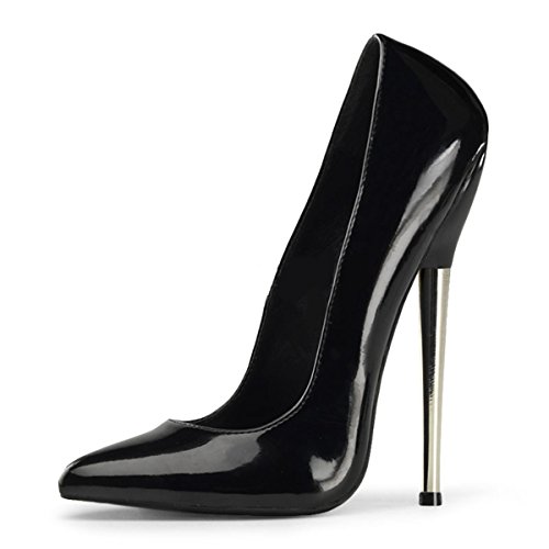 Higher Heels Devious Pumps Dagger-01 Lack schwarz 42 von Higher Heels