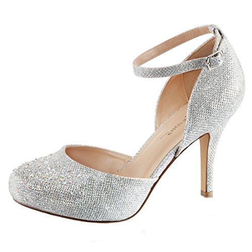 Higher-Heels Fabulicious Pumps Brautschuhe Covet-03 Silber Gr. 36 EU von Higher-Heels