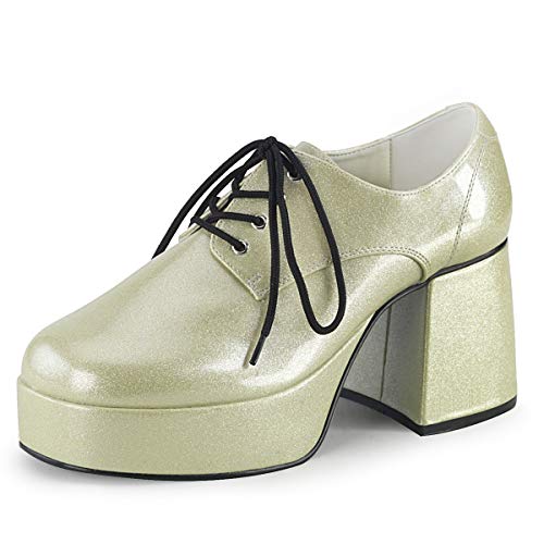 Higher-Heels Funtasma 70s Disco Herren Plateauschuhe Jazz-02G Silber Gr. 48 von Higher Heels