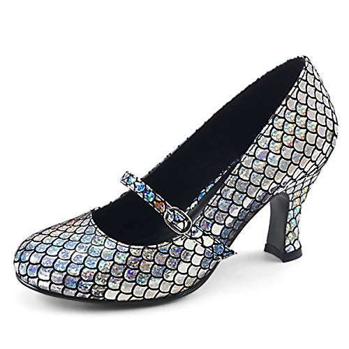 Higher-Heels Funtasma Damen Meerjungfrau Schuhe Mermaid-70 Silber Gr.36 EU von Higher-Heels