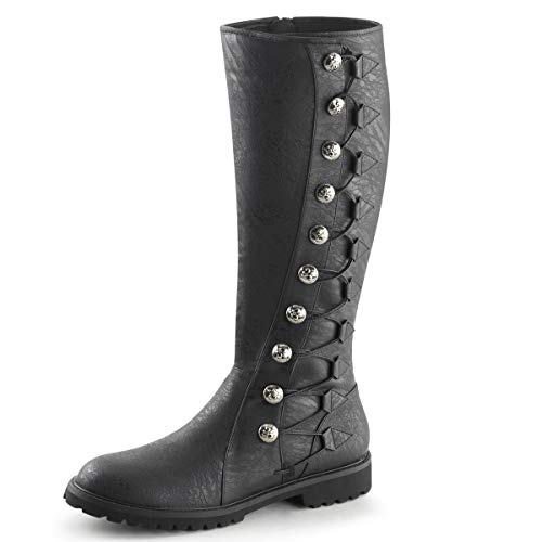 Higher-Heels Funtasma Herren-Kostümstiefel Gotham-109 Mattschwarz Gr.45 von Higher-Heels