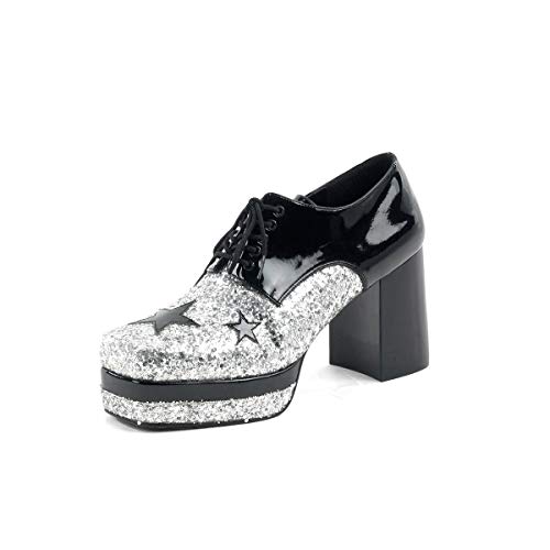 Higher Heels Funtasma Herren Plateauschuhe Glamrock-02 schwarz/Silber Gr. 42 von Higher Heels