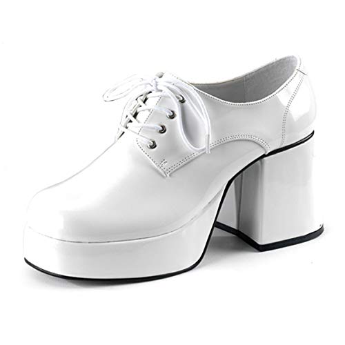 Higher Heels Funtasma Herren-Plateauschuhe Jazz-02 Lack weiß Gr. 46-47 von Higher Heels