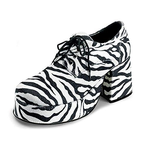 Higher Heels Funtasma Herren-Plateauschuhe Jazz-02 Zebrafell Gr. 43,5-45 von Higher Heels