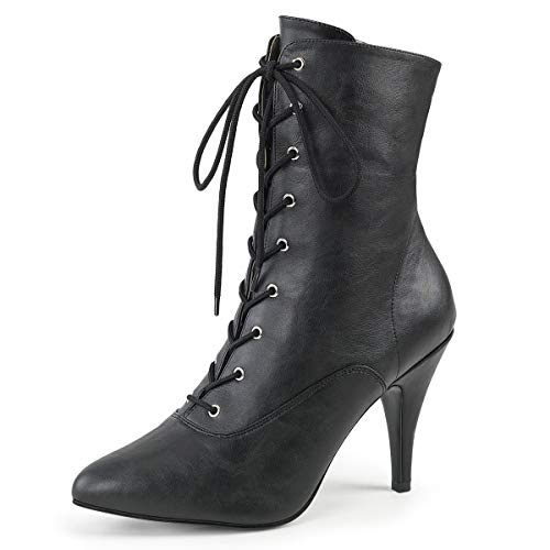 Higher Heels Pink Label Big Size Stiefel Dream-1020 Mattschwarz Gr. 48 von Higher Heels