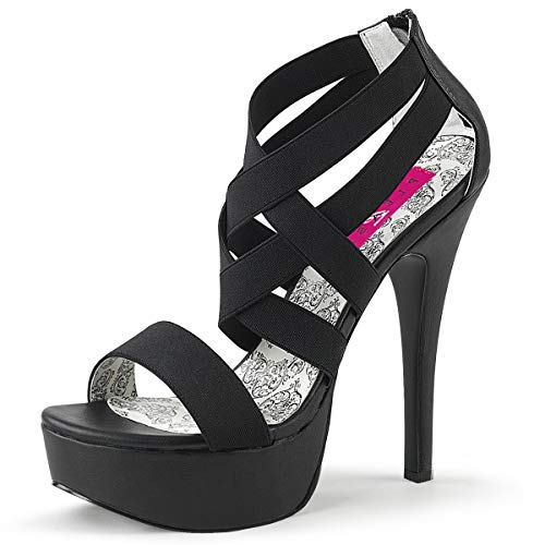 Higher Heels Pink Label Damen Platform Sandaletten Teeze-47W schwarz Gr.48 von Higher Heels