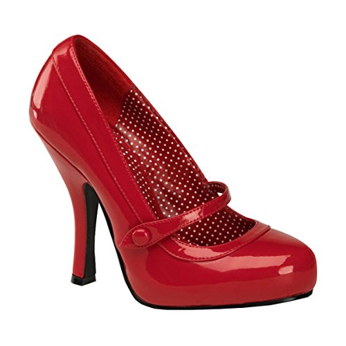 Higher-Heels Pinup Couture Mary Janes Cutiepie-02 Lack rot Gr. 39 von Higher-Heels