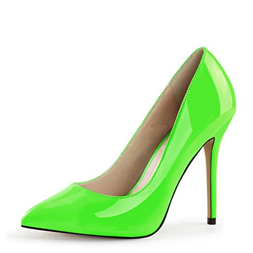 Higher-Heels PleaserUSA Pumps Amuse-20 neon grün Gr.38 von Higher-Heels