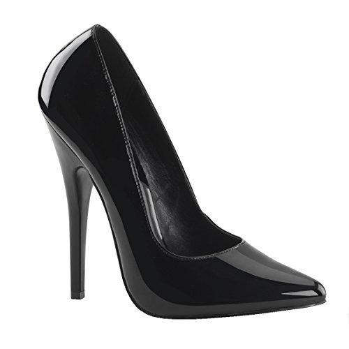 Higher-Heels PleaserUSA Pumps Domina-420 Lack schwarz Gr. 47 von Higher-Heels