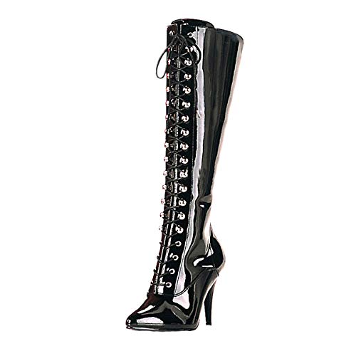 Higher-Heels PleaserUSA Stiefel Vanity-2020 Lack schwarz Gr. 39 von Higher-Heels