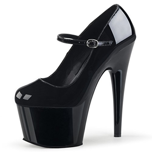 PleaserUSA Platform Pumps Adore-787 Lack schwarz Gr.39 von Higher-Heels