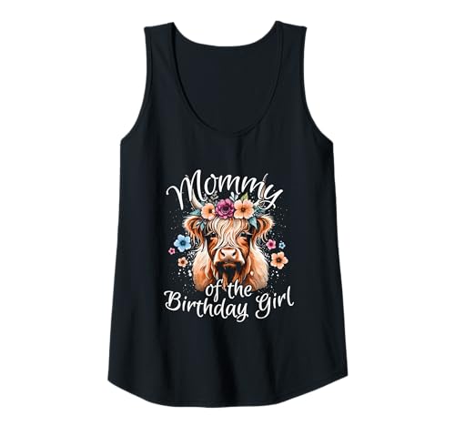 Damen Mama des Geburtstagskindes Highland Cow Tank Top Damen Mama des Geburtstagskindes Highland Cow Tank Top von Highland Cow Birthday Party Family Matching Outfit